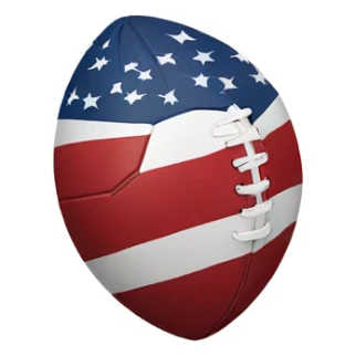 Football with a flag flying from it sticker