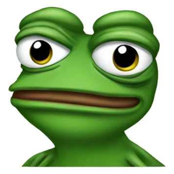 Pepe the frog as a neckbeard sticker