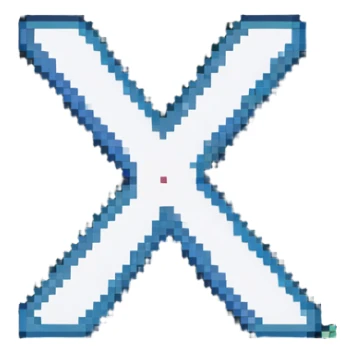 Just the letters X1X, no faces, pixel art typography sticker