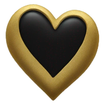 black and gold heart sticker