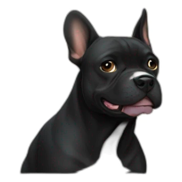 black french buldog sticker