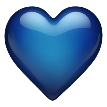 Dark blue glass heart  sticker