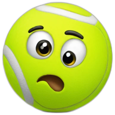 confused tennis ball emoji