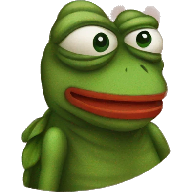 red colored pepe the frog emoji