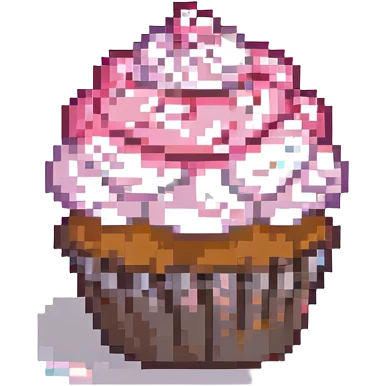 cupcake with pink icing emoji