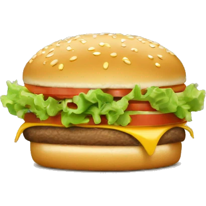 Bigmac on "NO BIG MAC" words on it emoji