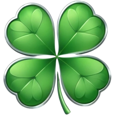 Silver coin clover emoji