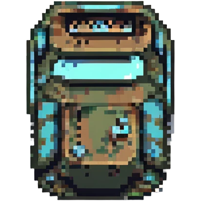 tank from bird's-eye view, pixel art style emoji
