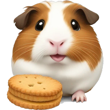 Guinea pig with a biscuit  emoji