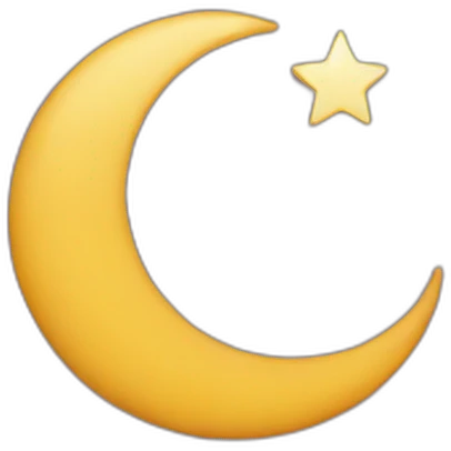 Muslim crescent with star emoji