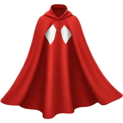 RED SUPERHERO CAPE emoji