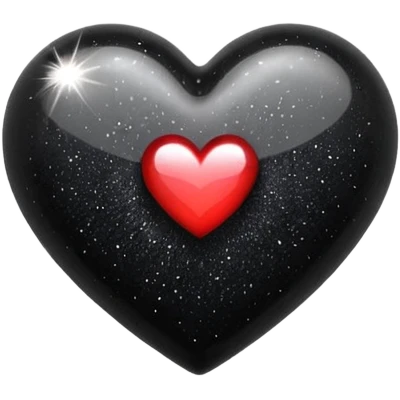 black sparkling heart spinning emoji