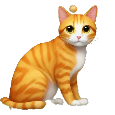 Orange cat on top of a Christmas tree emoji