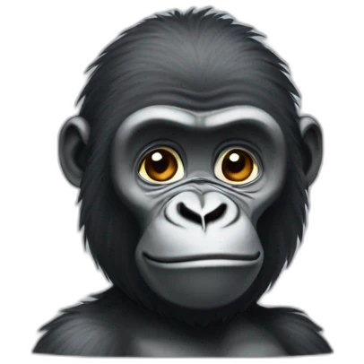 gorilla with hand at its forehead emoji