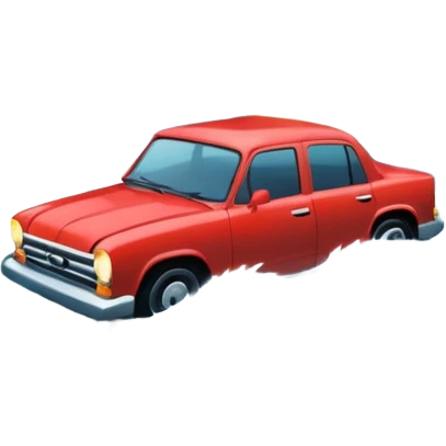 showing a flood disaster scene with strong water waves overflowing streets, partially submerged houses and cars, dark cloudy sky emoji