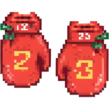 красные боксерские перчатки с надписью "23", no background emoji