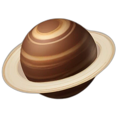 Saturn chocolate emoji