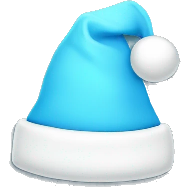 Light blue Santa hat emoji