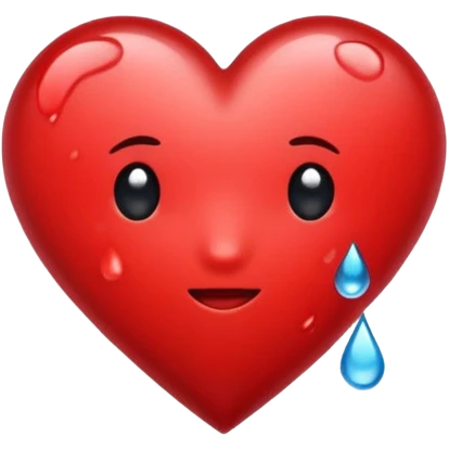 heart with a dark rain drop emoji