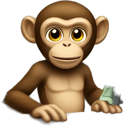 Monkey behind the cash register emoji