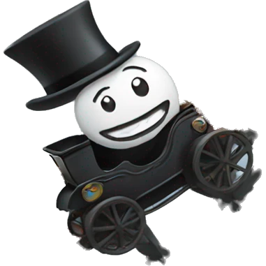 Rollercoaster with a top hat  emoji