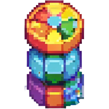 simple machine, blocky and colorful, pixel art style emoji