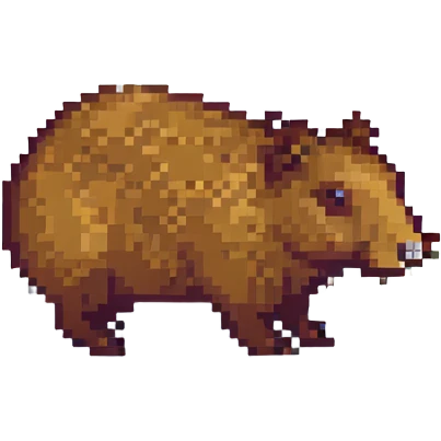 small retro pixel art capybara emoji