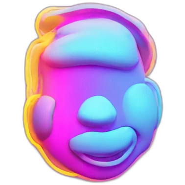 Juicy booty neon sign style man emoji