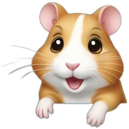 happy hamster in a blue crate emoji