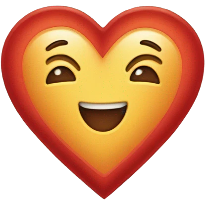 A hart with the letters: I luv you emoji