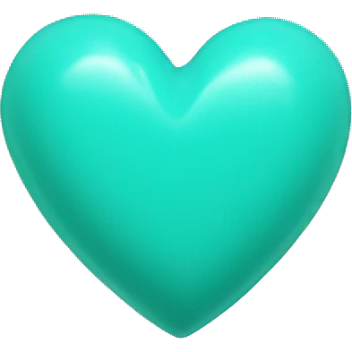 Turquoise heart emoji