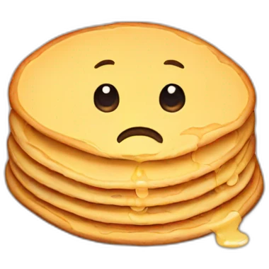 Sad pancake emoji