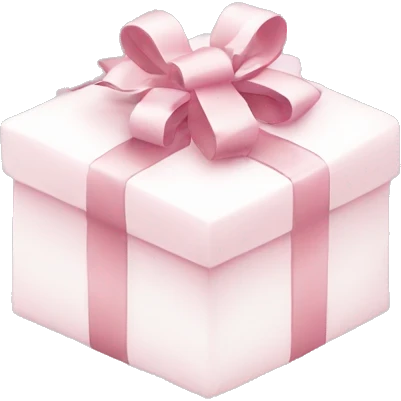 Light pink Christmas gifts under a white Christmas tree  emoji
