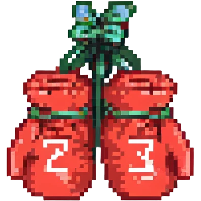 красные боксерские перчатки друг на друге с надписью "23", no background emoji
