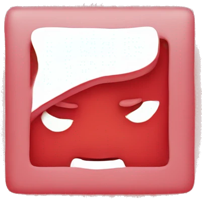 Red sinewave in a square emoji