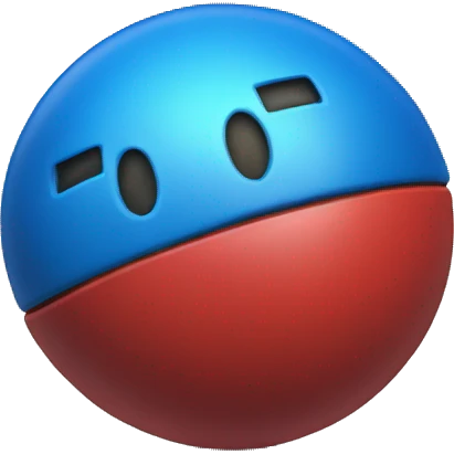 Red And blue ball fuse emoji