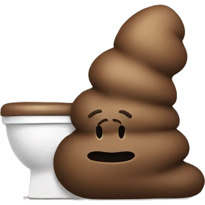 Poop in a toilet  emoji