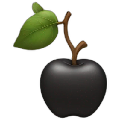 Black apple emoji