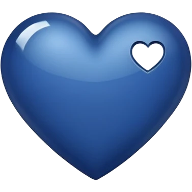 Navy blue heart emoji