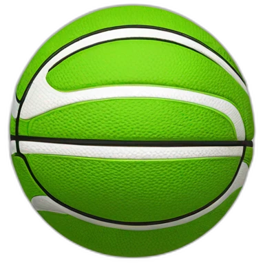 Pelota basquet verde con animación  emoji