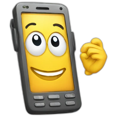 smiling phone emoji