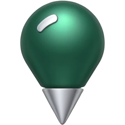 DARK GREEN pushpin emoji