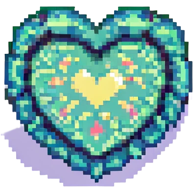 heart pixel art style emoji