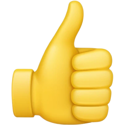 Thumbs up emoji but the thumb is tiny emoji