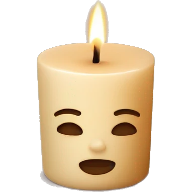 Glaze frangrace candle with tea color emoji
