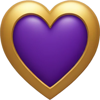 Half gold half Purple Heart  emoji