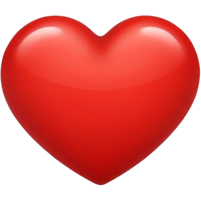 Create a heart (love) reaction emoji for a new social media app emoji