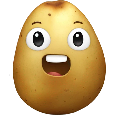 potato with a speech bubble that says, Heito! emoji