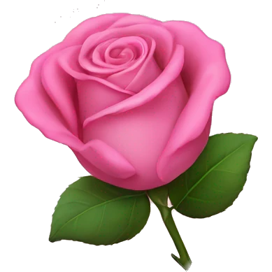 Pink rose in the shape of a love heart emoji