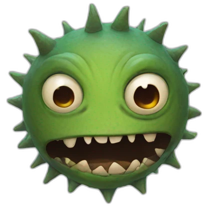 disturbing monster emoji